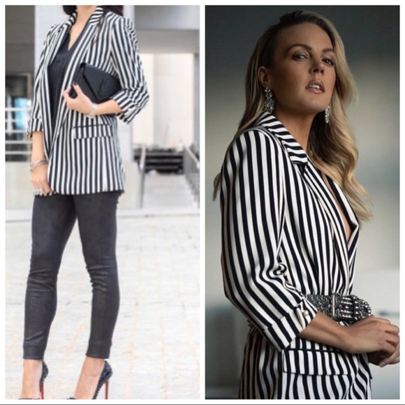 Zara Jackets & Blazers - Zara Black and White Blazer With  Pearl Buttons